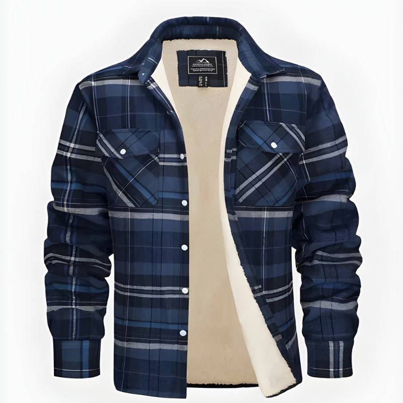 Men’s Winter Jacket | Checkered Flannel Shirt | Casual Mens Clothing