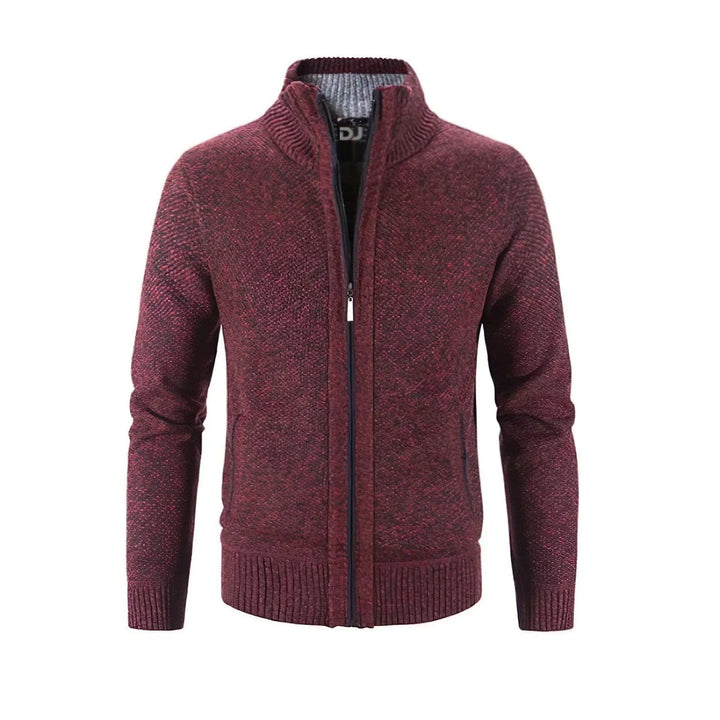 Mens Winter Jackets | Textured Knit Zip Comfort | Refined Mens Clothing