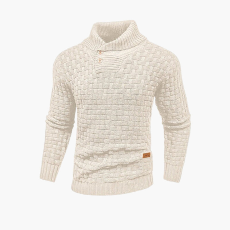 Men’s Jumper | Textured Button Sweater | Textured Mens Clothing