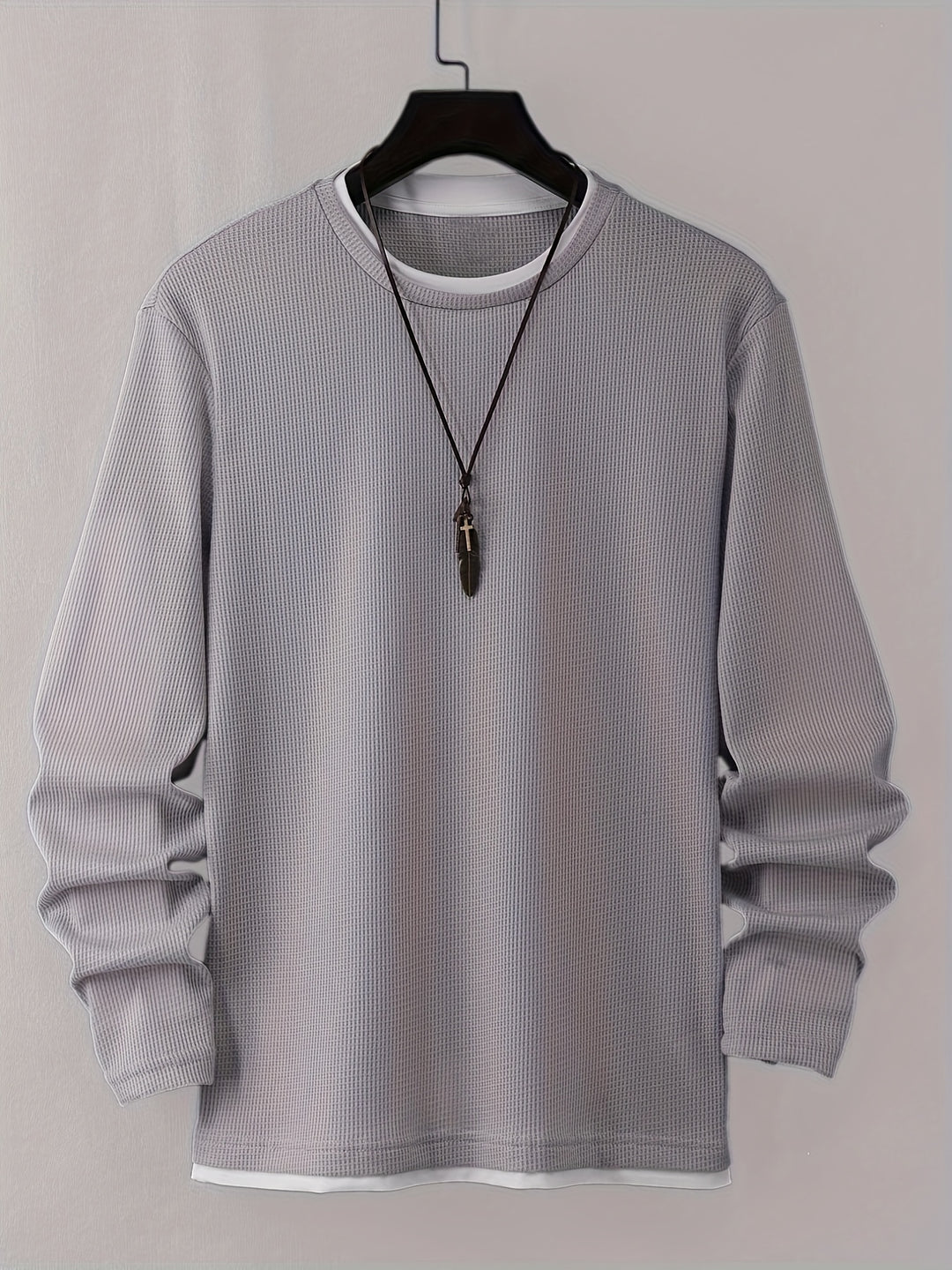 Men's Shirt | Long Sleeves | Waffle Knit | Soft & Stretchy | Casual & Sustainable