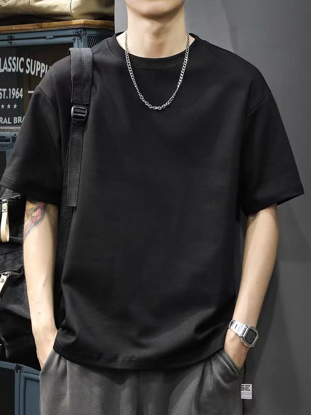 Men's Summer T-Shirt | Breathable & Lightweight | Short Sleeves & Round Neck | Casual