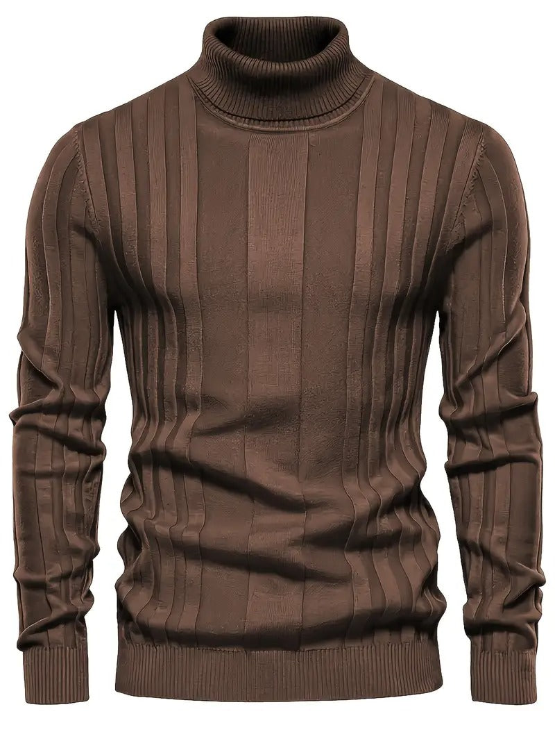 Men’s Jumper | Thermal Knit Mens Clothing | High Neck Sweatshirt