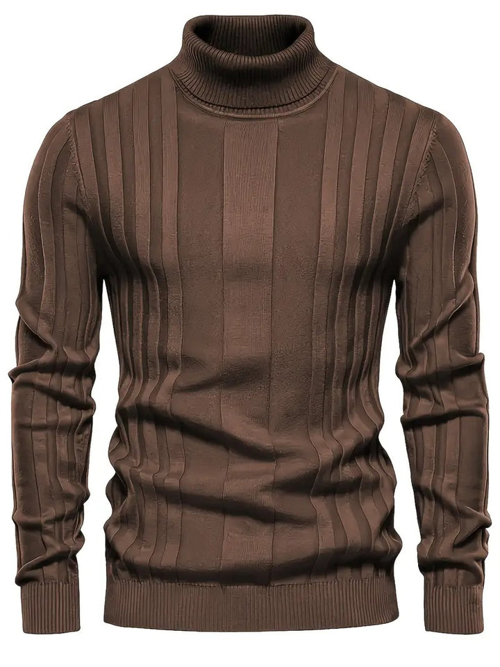 Men’s Jumper | Thermal Knit Mens Clothing | High Neck Sweatshirt