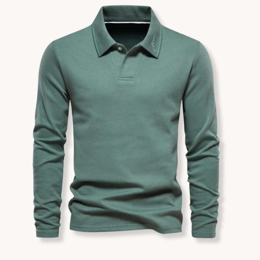 Men’s Polo Shirt | Long Sleeve Polo | Timeless Style |  Men’s Clothing