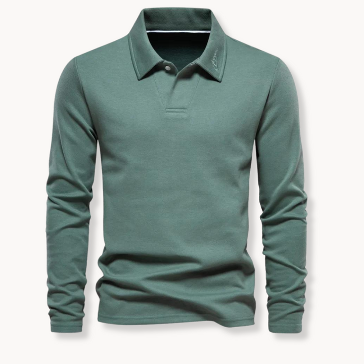 Men’s Polo Shirt | Long Sleeve Polo | Timeless Style |  Men’s Clothing