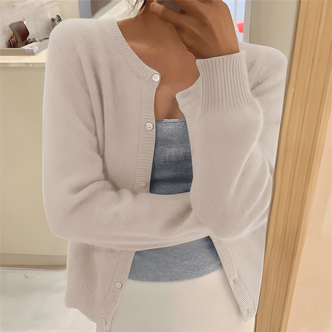Women’s Knitted Cardigan | Single-Breasted | Soft & Casual | Cotton-Polyester Blend