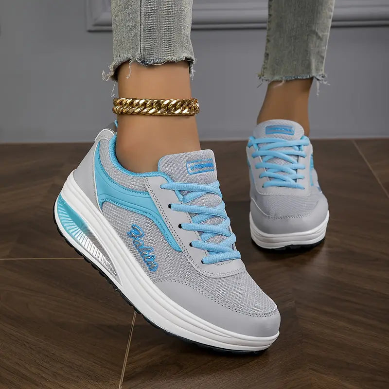 Women’s Trainers | PU Leather Platform Sneakers | Casual Shoes