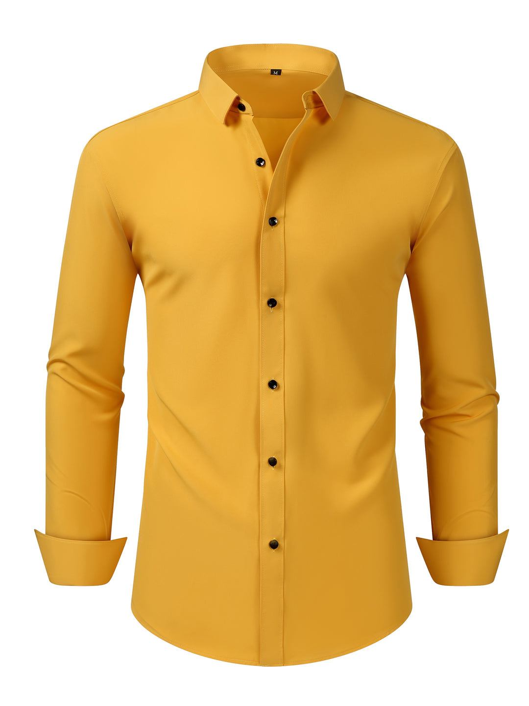 Men’s Shirt | Long Sleeves & Lapel Collar | Breathable & Smart | Polyester Blend