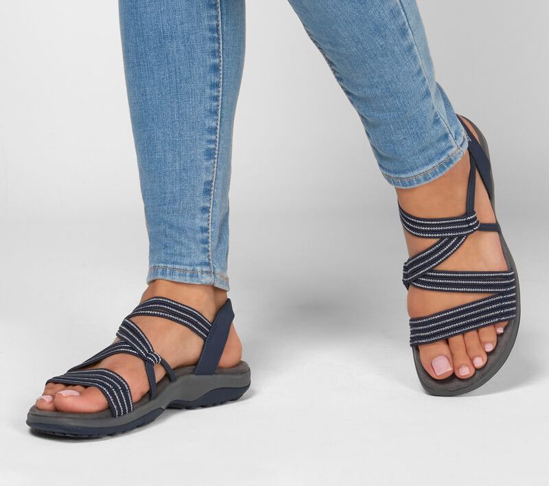 Women's Summer Sandals | Soft Sole & Elastic Fabric | Flat Wedge Beach Sandals | Casual & Comfortable