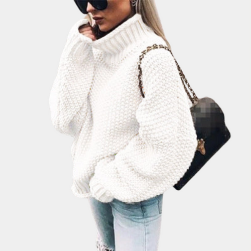 Women’s Knitted Jumper | Oversized | Turtleneck | Batwing