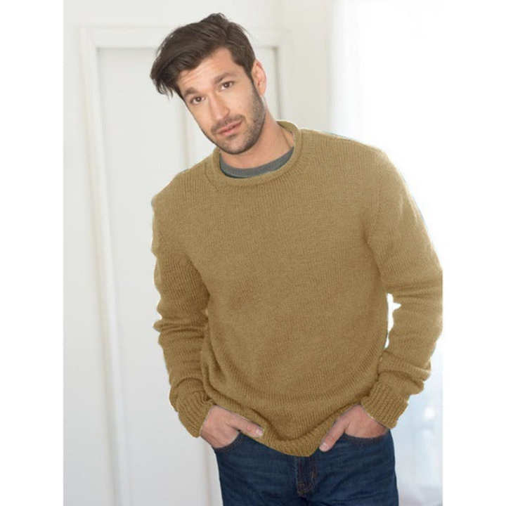 Men's Sweatshirt | Chunky Knit Crewneck | Essential Mens Clothing