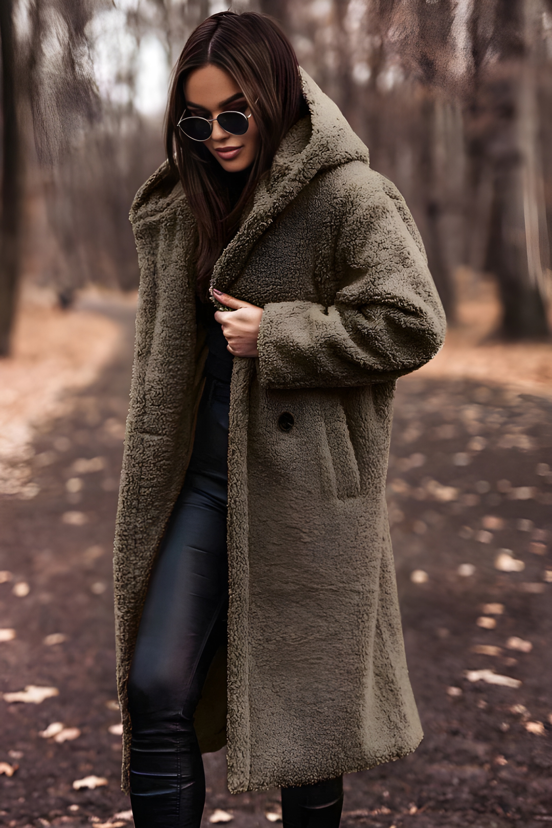Women’s Teddy Jacket | Long Plush Coat | Warm Faux Fur Outwear