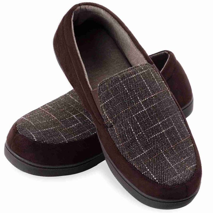 Loafers for Men | Stylish Checked Slip-On Shoes | Warm & Comfortable