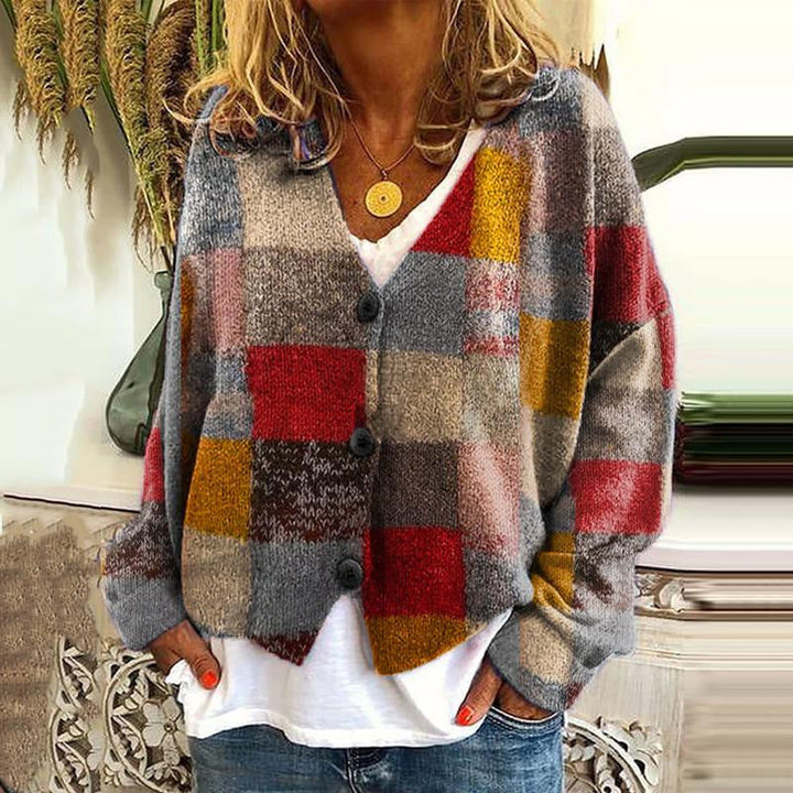 Women’s Knitted Cardigan | V-Neck & Long Sleeve | Button Closure