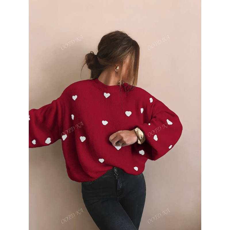 Women’s Jumper | Cosy Heart Style | Casual Winter Clothing