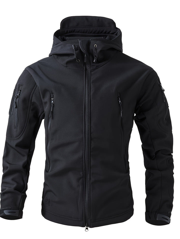 Men’s Tactical Jacket Slim Fit | Softshell & Windproof | Multi-Pocket Hooded