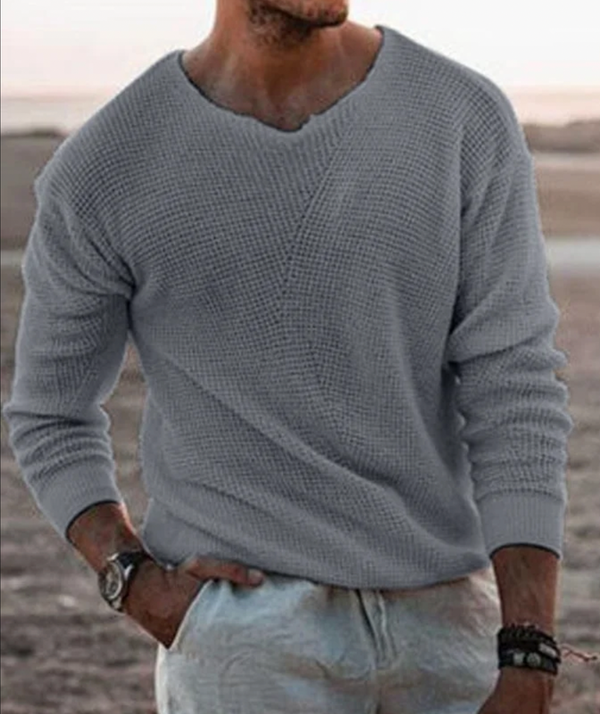 Men's Jumper | Casual  Knit V-Neck Style | Mens Clothing