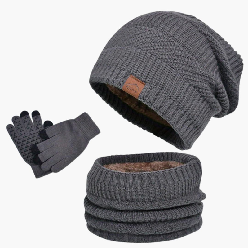 Men’s Set | Hat Scarf Gloves | Warm Mens Clothing