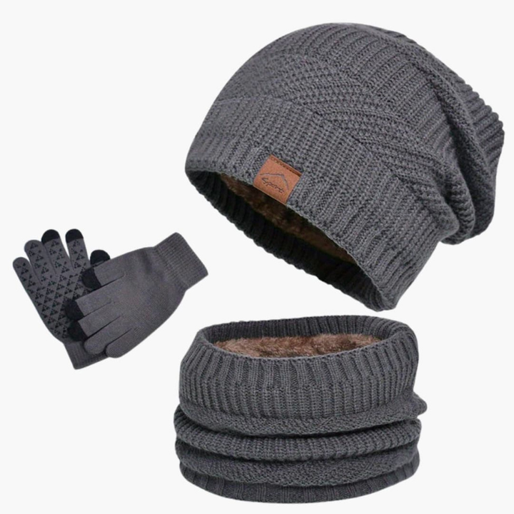 Men’s Set | Hat Scarf Gloves | Warm Mens Clothing