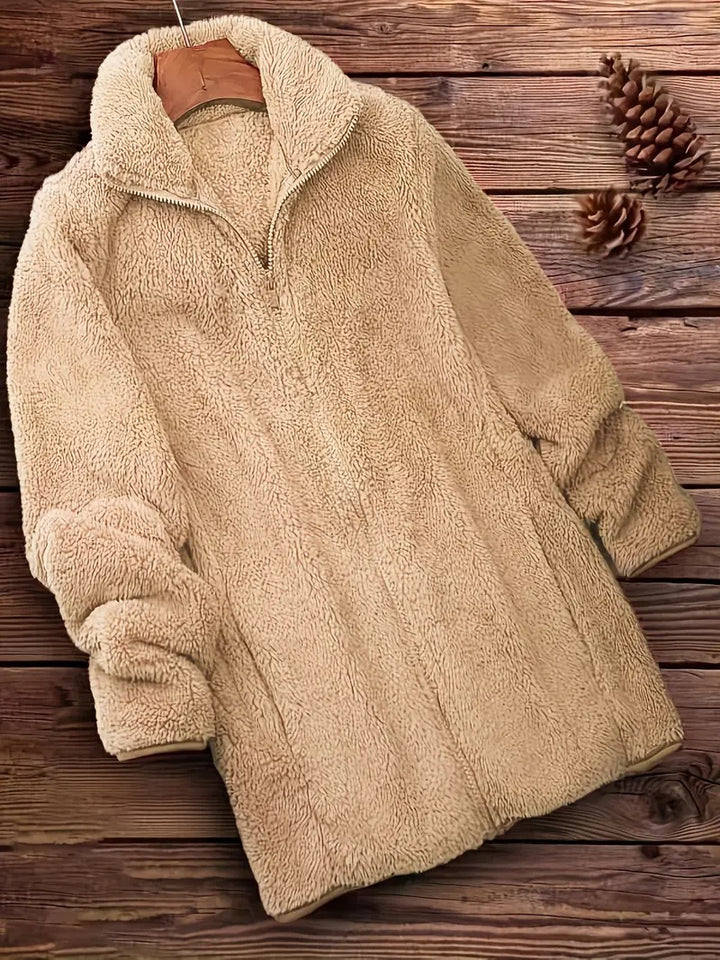 Fluffy Jacket Womens | Cozy Zip Jacket | Winter Clothing