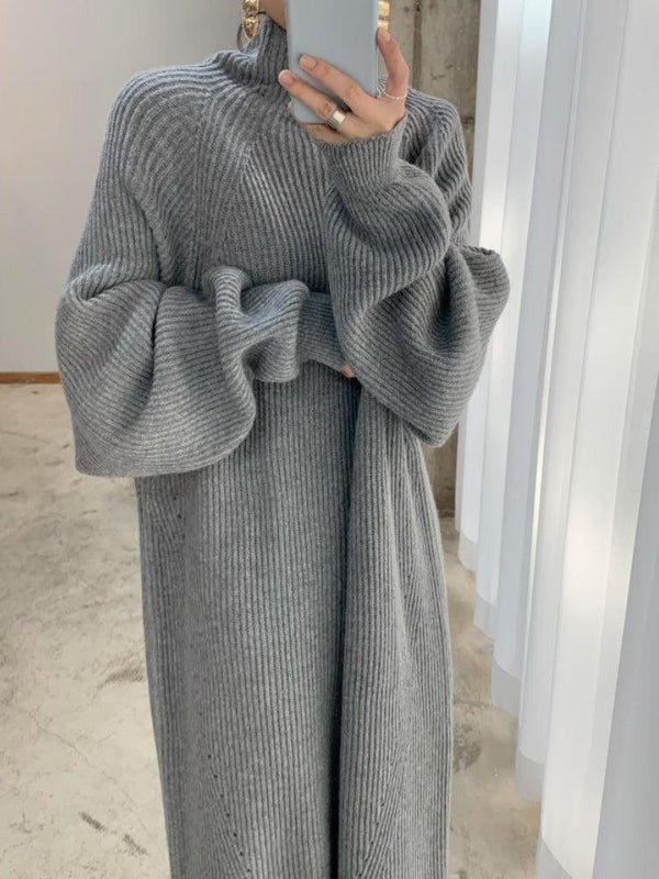 Women’s Jumper Dress | Striped Knit Maxi Dress | Long Sleeve