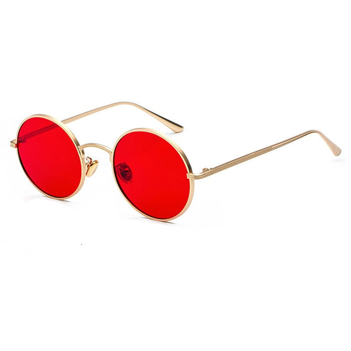 Men's Sunglasses | Round Metal Frame | Vintage Retro Look | Classic Design | Polycarbonate