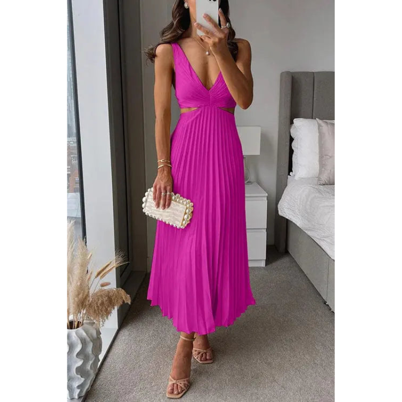 Women's Dresses | Pleated Maxi Dress | Elegant Women's Fashion