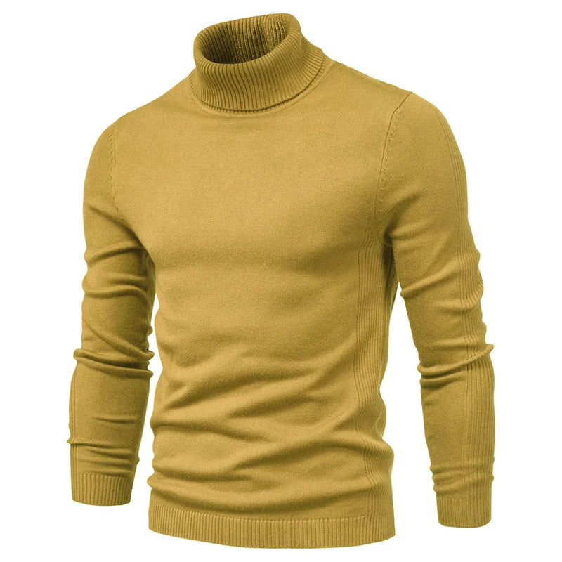 Mens Jumpers | Slim Ribbed Turtleneck Knit | Modern Mens Clothing