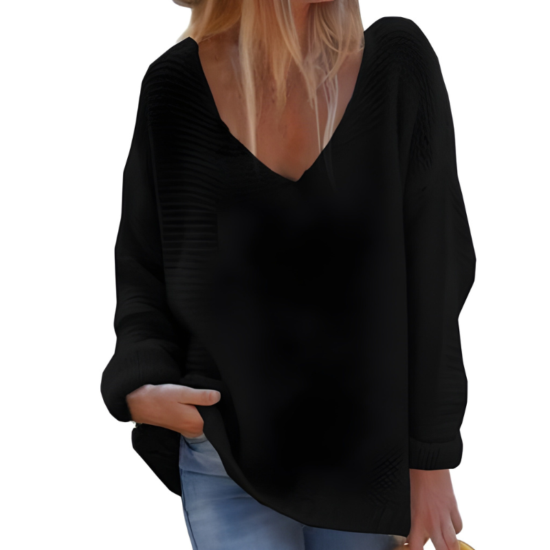 Women’s Jumper | Oversized Knitted Clothing | Cozy V-Neck Style