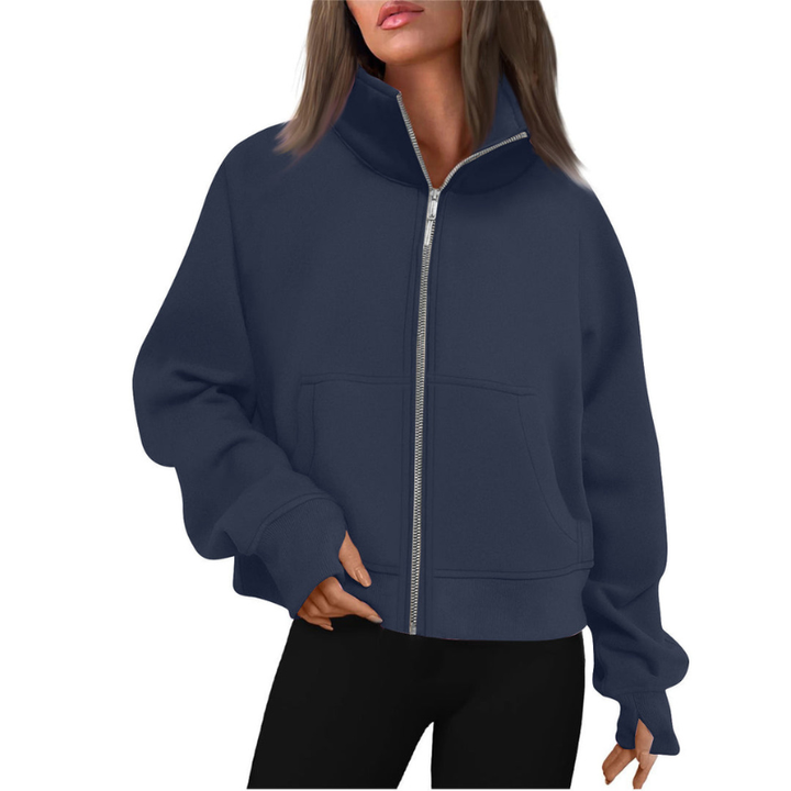 Womens Jumpers | Clothing Jacket | High Collar Sweatshirt