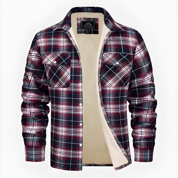 Men’s Winter Jacket | Checkered Flannel Shirt | Casual Mens Clothing