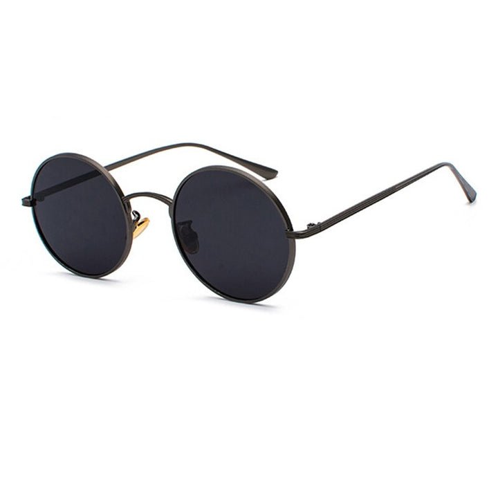 Men's Sunglasses | Round Metal Frame | Vintage Retro Look | Classic Design | Polycarbonate