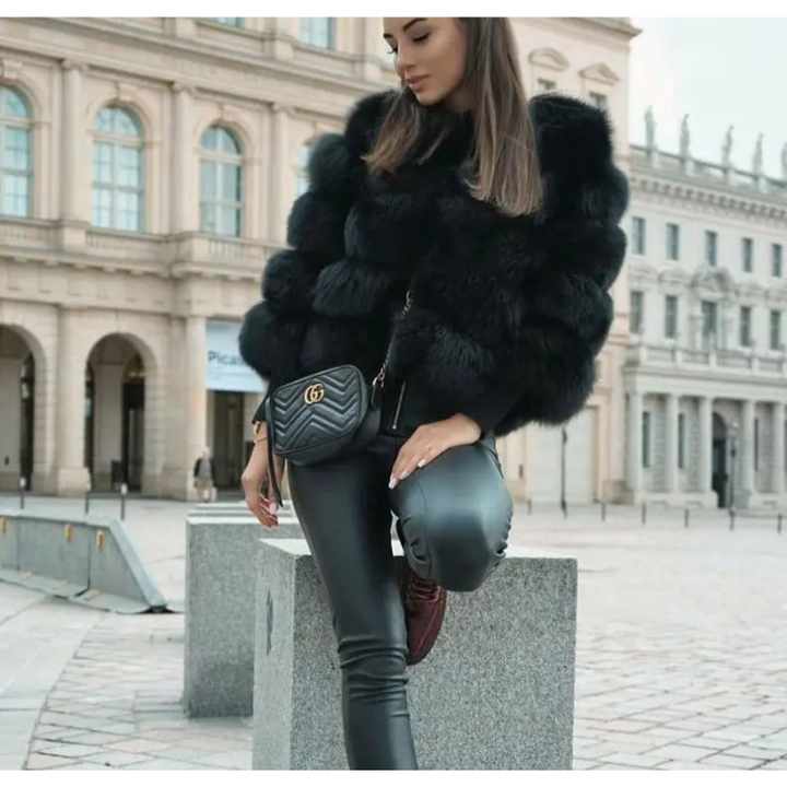 Fluffy Jacket Womens | Elegant Short Design | Modern Clothing Fashion