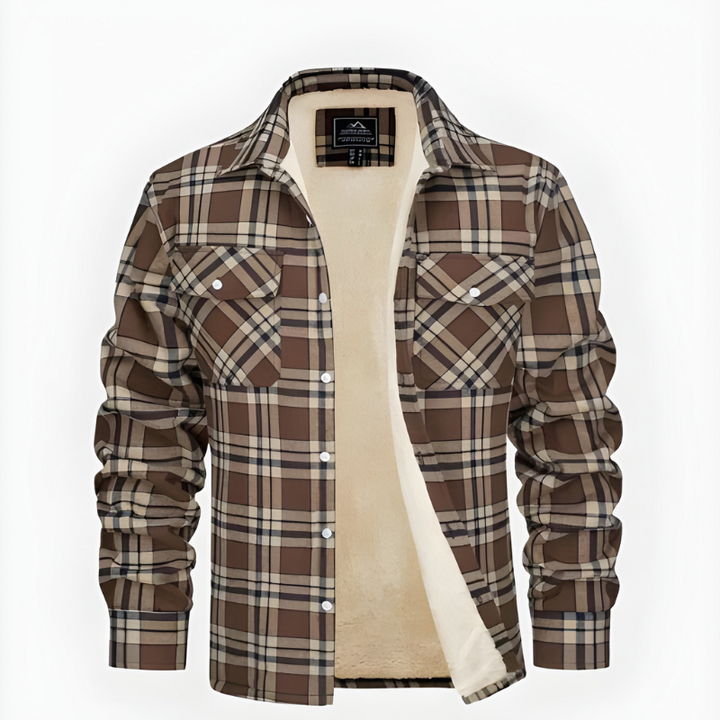 Men’s Winter Jacket | Checkered Flannel Shirt | Casual Mens Clothing