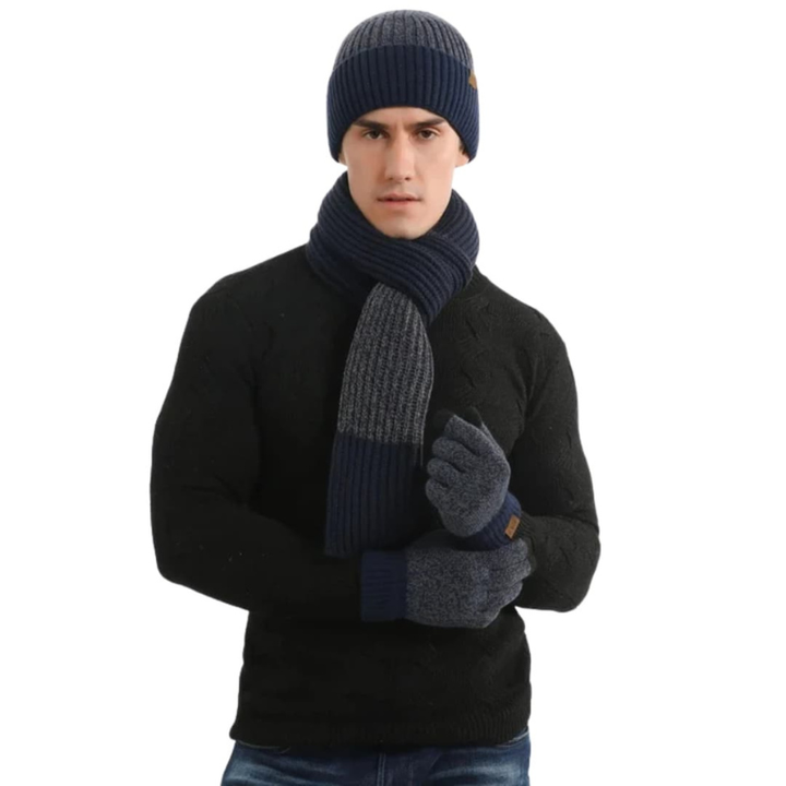 Men’s Set | Hat Scarf Gloves | Men's Modern Accessories