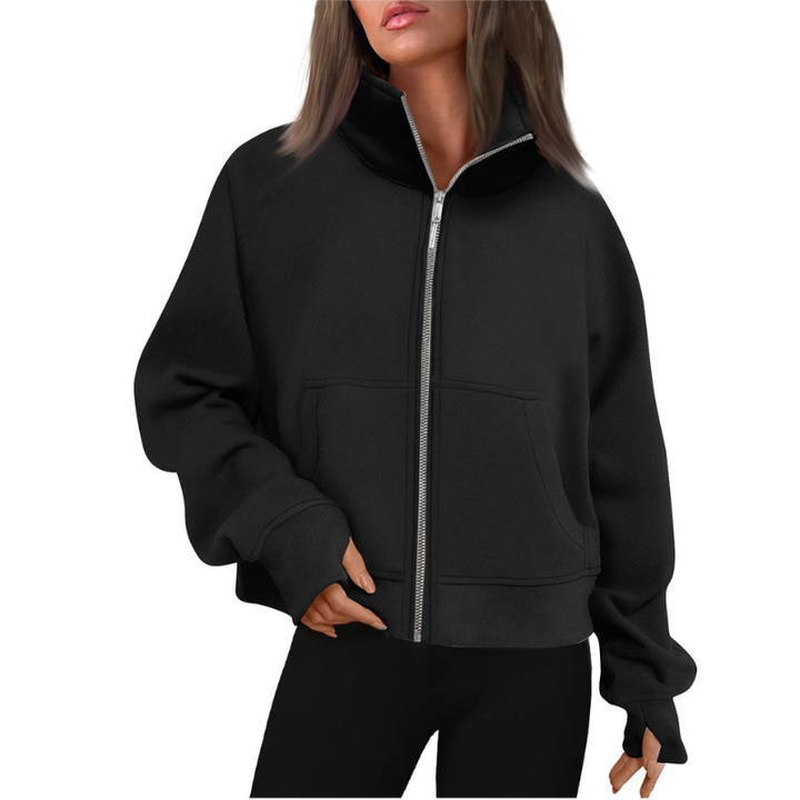 Womens Jumpers | Clothing Jacket | High Collar Sweatshirt