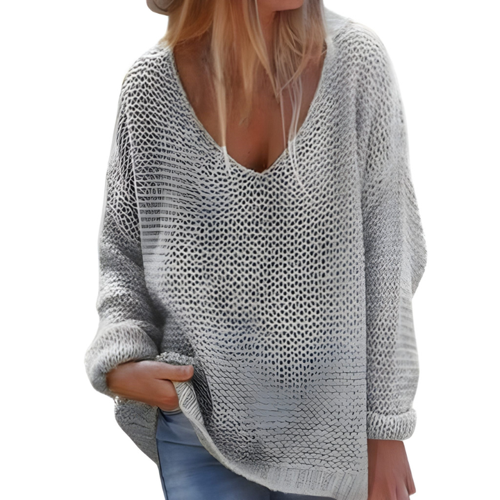 Women’s Jumper | Oversized Knitted Clothing | Cozy V-Neck Style