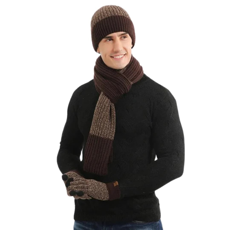Men’s Set | Hat Scarf Gloves | Men's Modern Accessories