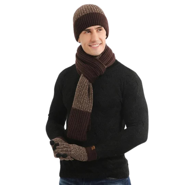 Men’s Set | Hat Scarf Gloves | Men's Modern Accessories
