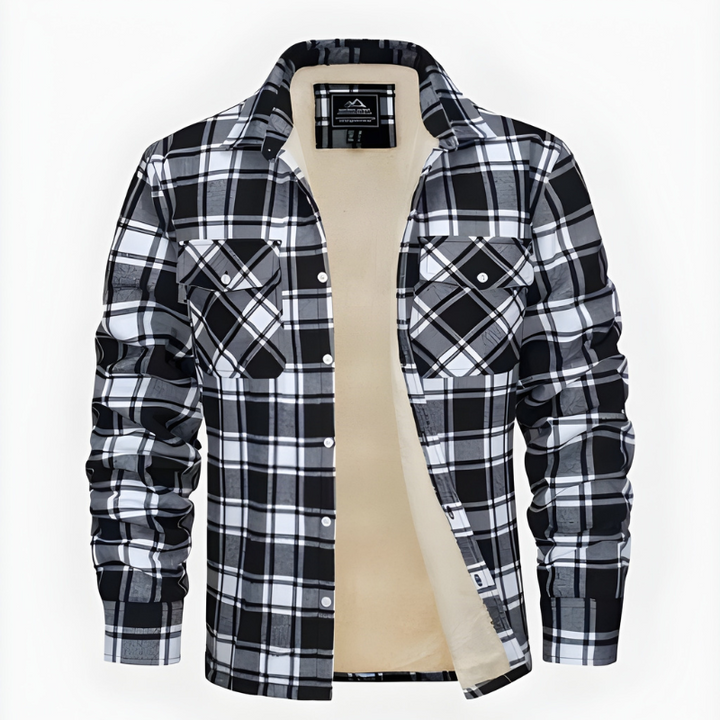 Men’s Winter Jacket | Checkered Flannel Shirt | Casual Mens Clothing