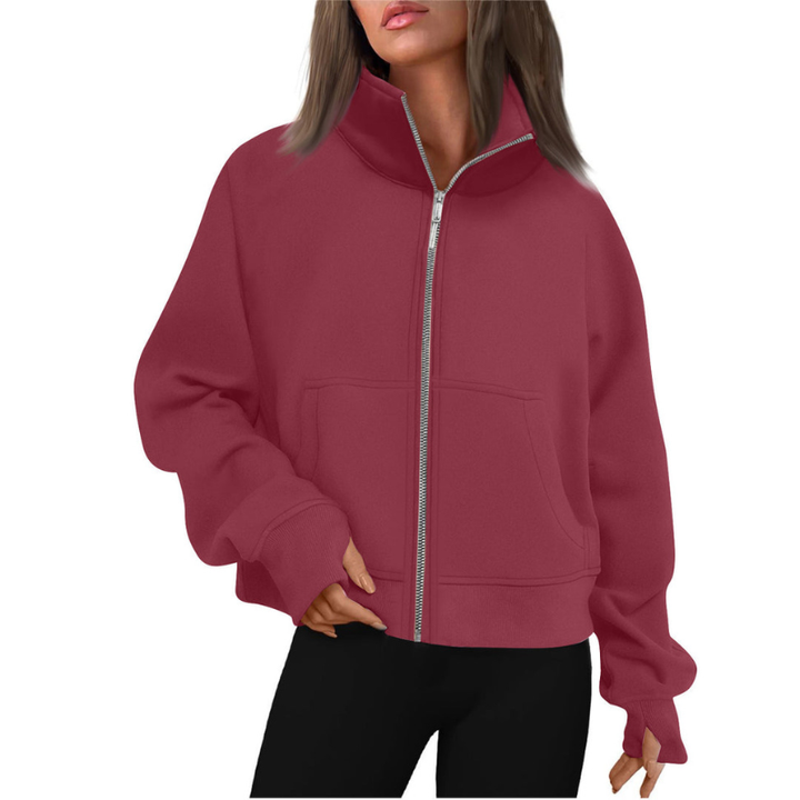 Womens Jumpers | Clothing Jacket | High Collar Sweatshirt