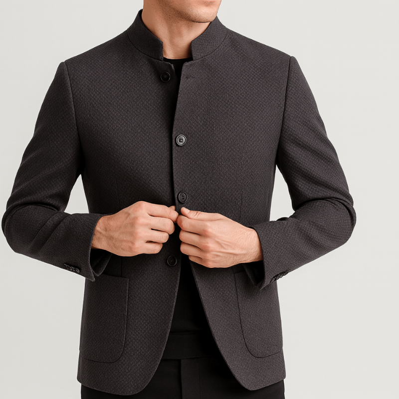 Mens Coats | Stand Collar Blazer | Modern Mens Clothing