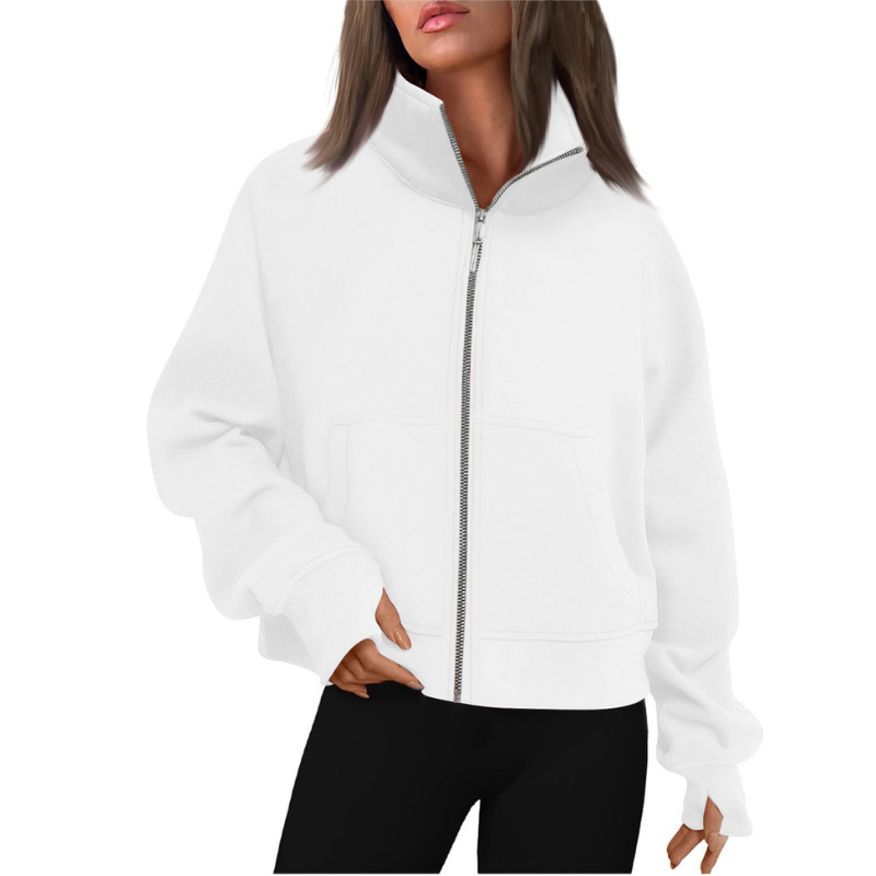 Womens Jumpers | Clothing Jacket | High Collar Sweatshirt