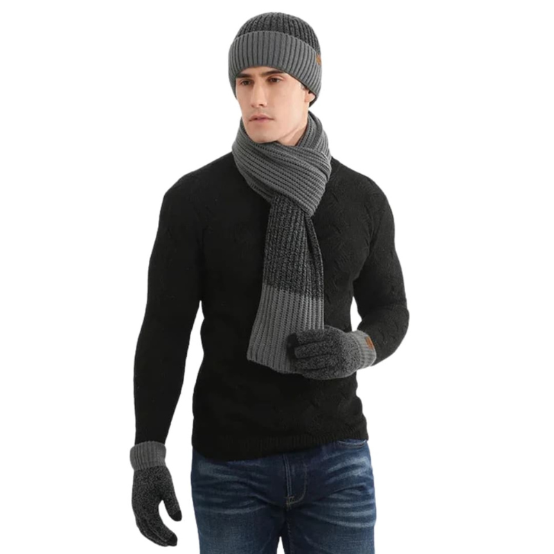 Men’s Set | Hat Scarf Gloves | Men's Modern Accessories