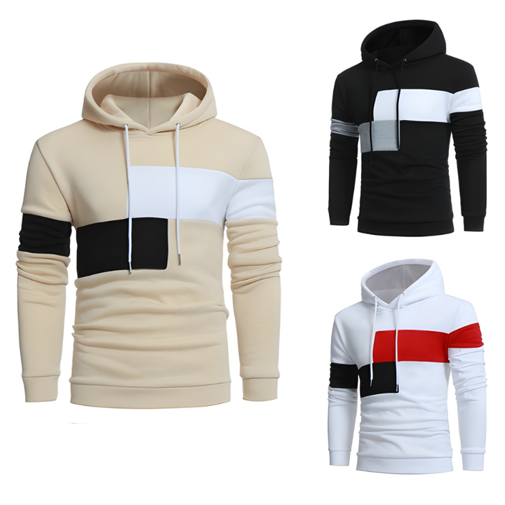 Men's Sweatshirt | Colorblock Hooded Fit | Trendy Mens Clothing