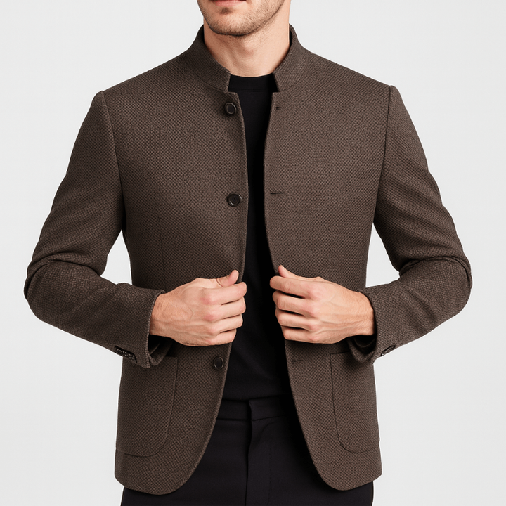 Mens Coats | Stand Collar Blazer | Modern Mens Clothing