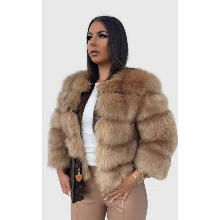 Fluffy Jacket Womens | Elegant Short Design | Modern Clothing Fashion