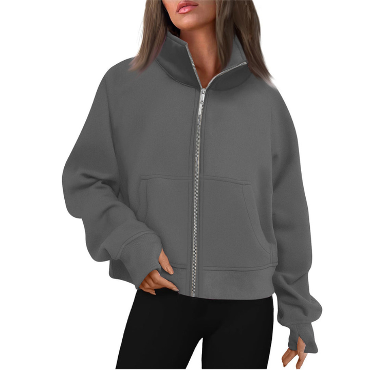 Womens Jumpers | Clothing Jacket | High Collar Sweatshirt