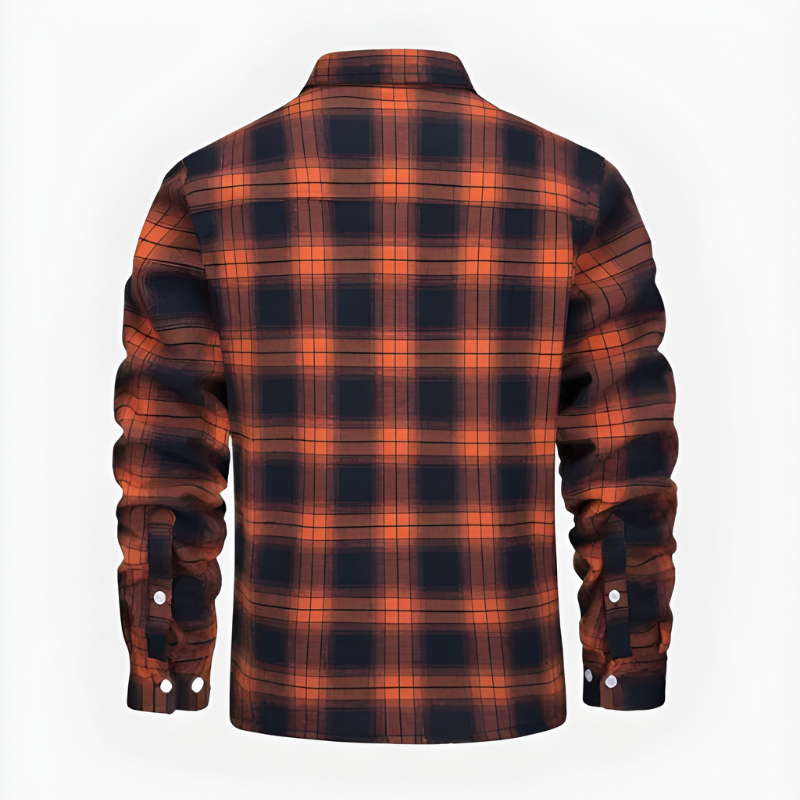 Men’s Winter Jacket | Checkered Flannel Shirt | Casual Mens Clothing