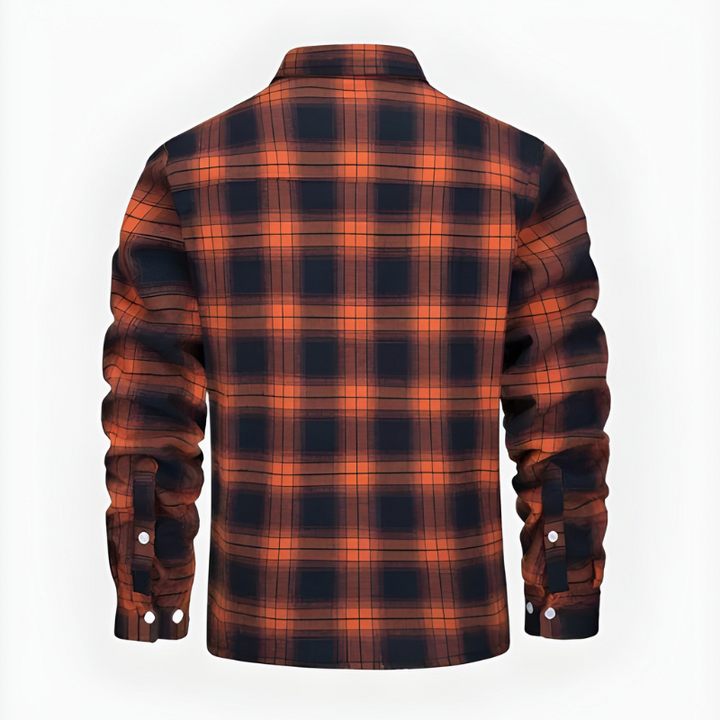 Men’s Winter Jacket | Checkered Flannel Shirt | Casual Mens Clothing